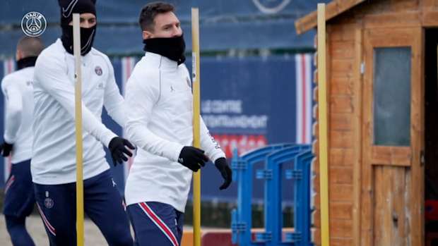 Leo Messi's training session before the match vs Lens