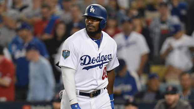 Yasiel Puig with the Dodgers in 2018.
