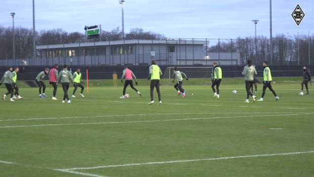 Gladbach stars prepare for Frankfurt