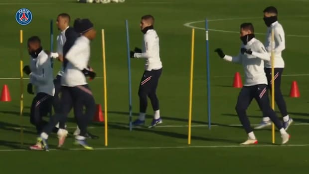 Paris Saint-Germain last training session before Brest