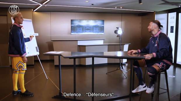 Navas teaches French to Sergio Ramos