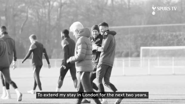 Hugo Lloris reacts to contract extension at Spurs