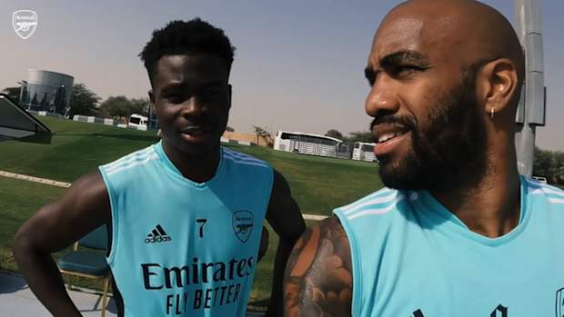 Behind the scenes: Lacazette shows off latest Dubai training session
