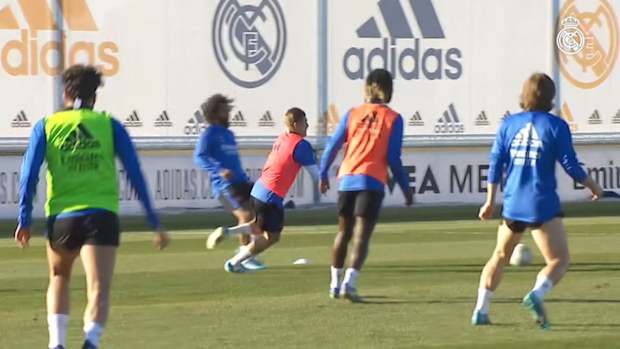 Toni Kroos in the first session of the week