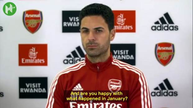 Arteta on lack of transfers and Aubameyang