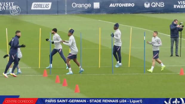 Paris Saint-Germain’s last training session before Rennes clash
