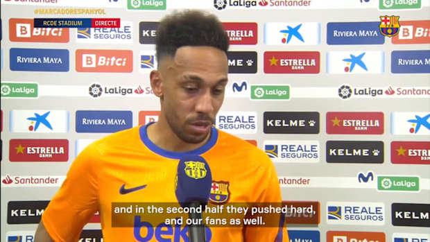 Aubameyang on draw vs Espanyol and his adaptation process at FC Barcelona