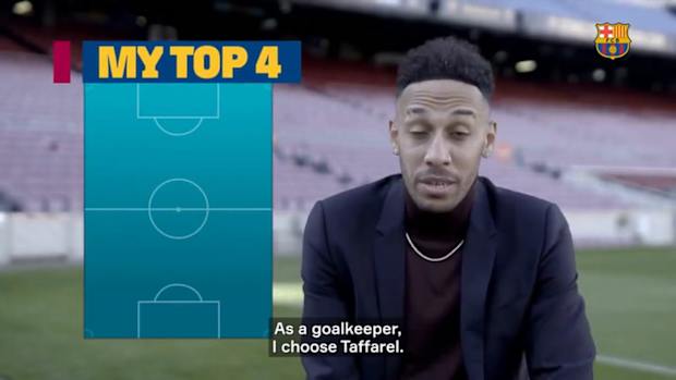 Aubameyang's top four: Taffarel, Puyol, Zidane and Ronaldo