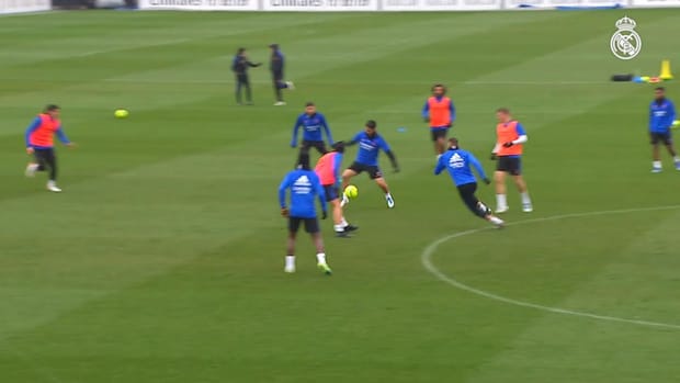 Eduardo Camavinga in the final training session ahead of Rayo clash