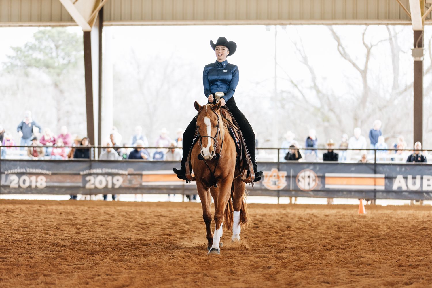 Junior Maddie Spak wins her point in Horsemanship on Saturday, Feb. 26.