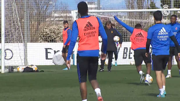 Rodrygo in the final training session ahead of Real Sociedad clash