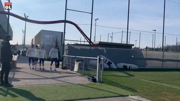 Olympique Lyonnais' training session before FC Porto