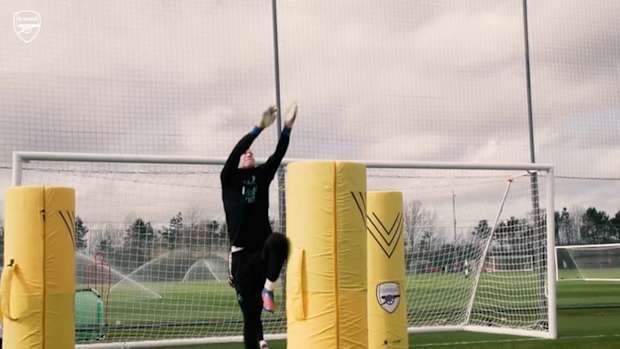 Flicks and tricks in training as Arsenal prepare for Leicester