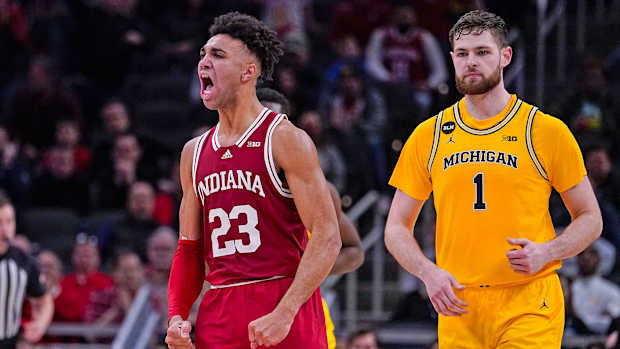 Indiana celebrates vs Michigan