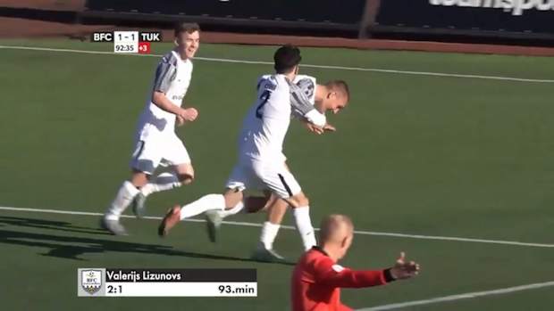 Fantastic header goal in Latvian League 