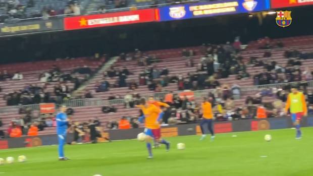 Gavi’s warm up skills