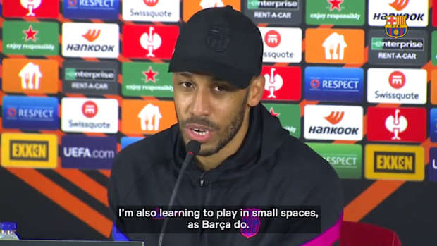 Aubameyang on what he’s learnt with Xavi so far