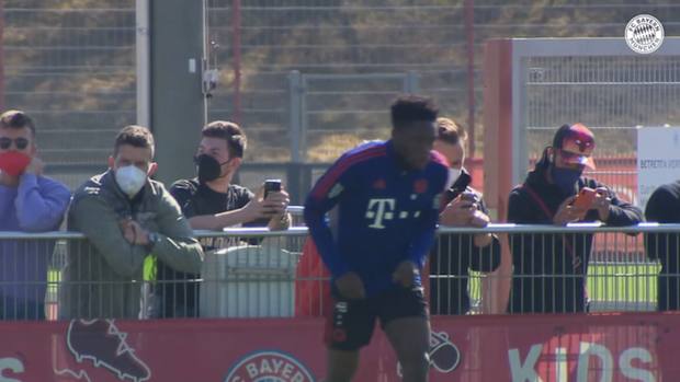 Alphonso Davies back in team training