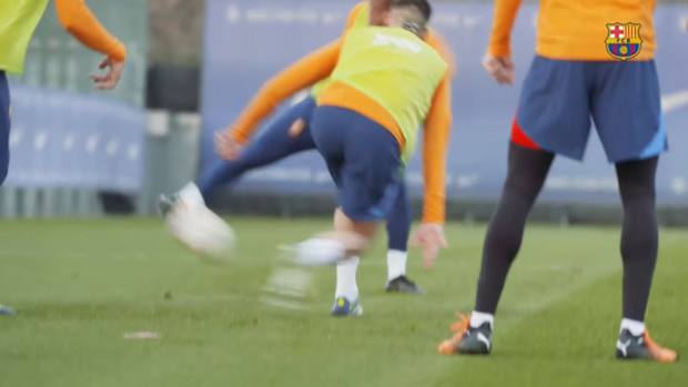 Games and fun in FC Barcelona's training during international break