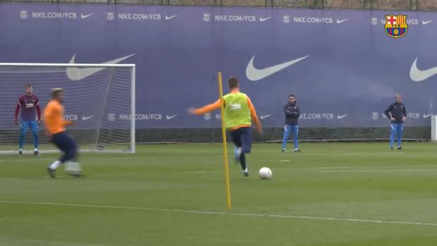 FC Barcelona players show great finishing skills