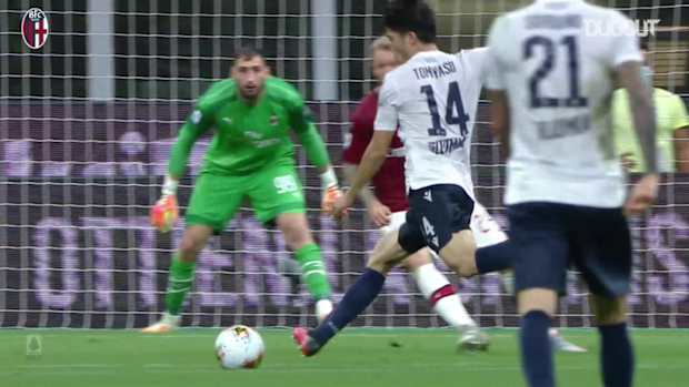 Takehiro Tomiyasu's first Bologna goal 
