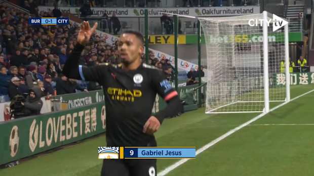 Gabriel Jesus on target against Burnley