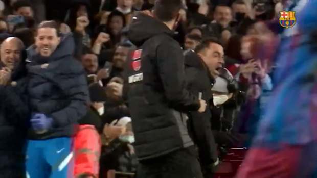 Pitchside: Xavi celebrates Pedri’s goal vs Sevilla at Camp Nou