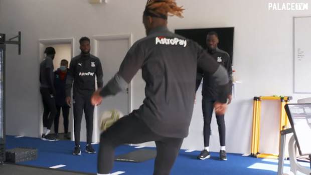 Zaha in training ahead of Arsenal clash