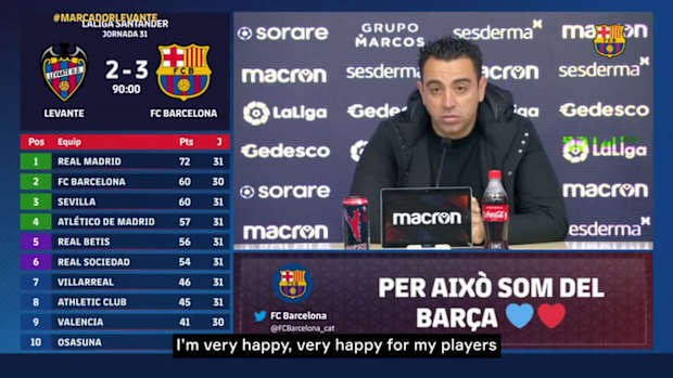 Xavi highlights Barça’s 'winning mentality' after victory vs Levante