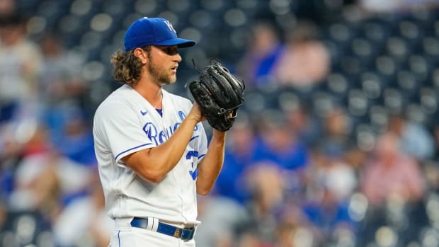 Sep 14, 2021; Kansas City, Missouri, USA; Kansas City Royals starting pitcher Jackson Kowar (37) pitches against the Oakland Athletics during the first inning at Kauffman Stadium. Mandatory Credit: Jay Biggerstaff-USA TODAY Sports