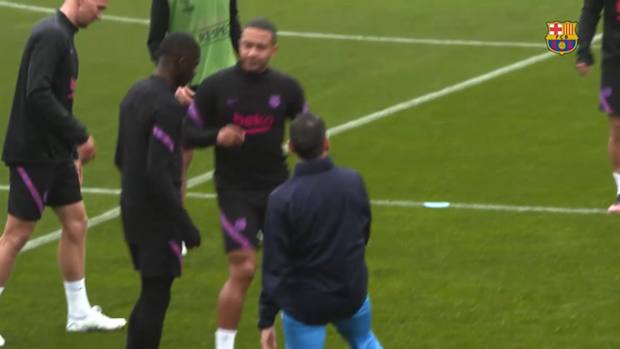 Rondos, crosses and rain as Barça finish their preparations for Eintracht