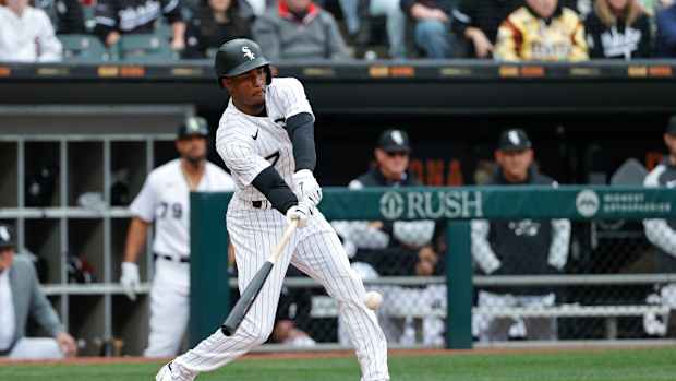 Tim Anderson bats.