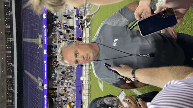 Picture of Sonny Dykes post game- @KillerFrogs- Tony