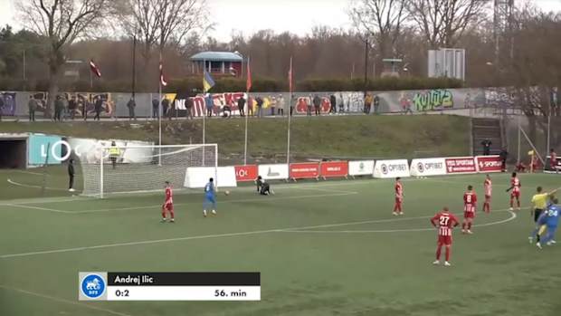 Stunning top corner finish from Latvia