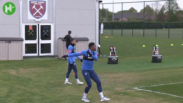 West Ham get ready to face Frankfurt in Europa League semi-finals