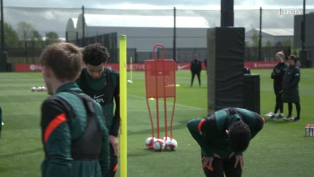 Salah takes part in Liverpool training, ahead of Premier League title-decider