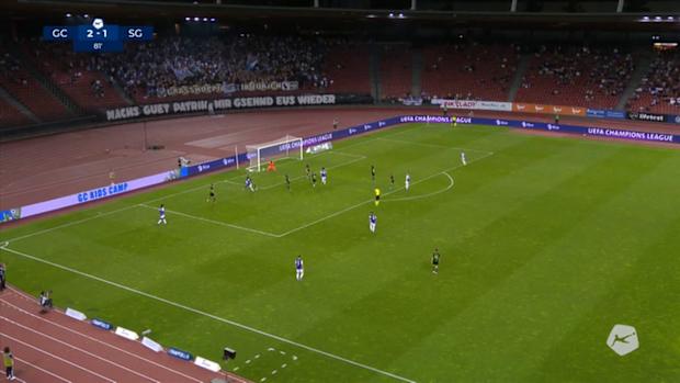 Great team work leads to a nice goal by GC Zurich in Switzerland