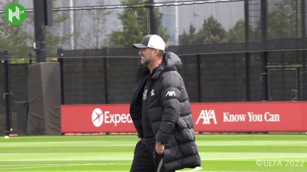 Salah in training ahead of Champions League final