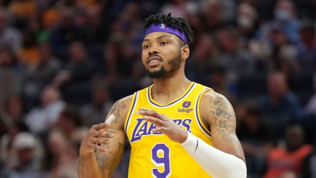 Los Angeles Lakers forward Kent Bazemore during the fourth quarter against the Golden State Warriors.