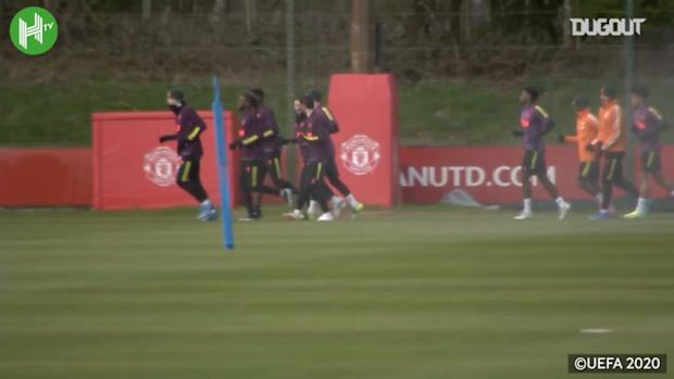 Manchester United train ahead of Granada