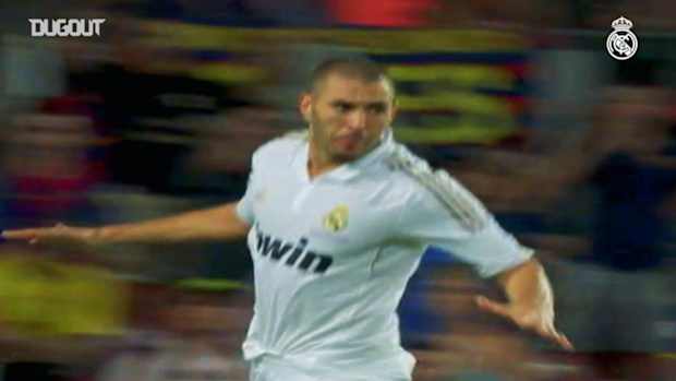 All of Karim Benzema's goals against FC Barcelona
