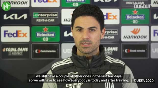 Arteta on Aubameyang's fitness ahead of Slavia Prague