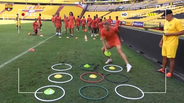 Barcelona SC fun games in training