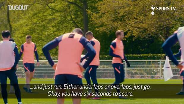 Spurs stars take on attacking drills ahead of Leeds