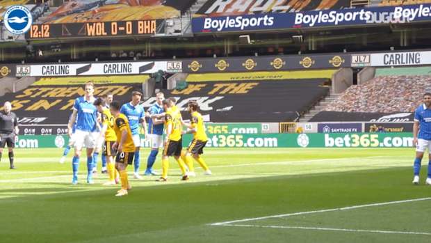 Pitchside: Lewis Dunk powers home vs Wolves