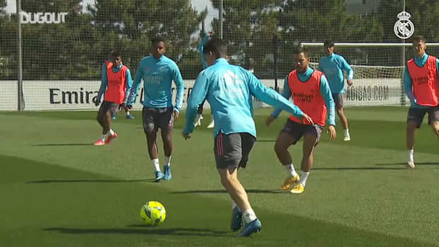 Possession and pressing during Real Madrid's training ahead of the final run for LaLiga 