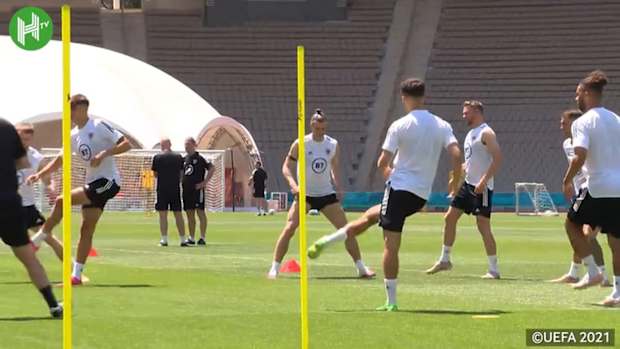 Bale in Wales training ahead of Euros
