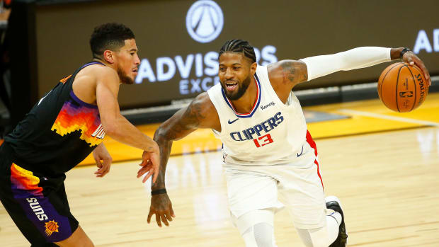 Paul George and the Clippers won two of three regular-season meetings with Devin Booker and the Suns.