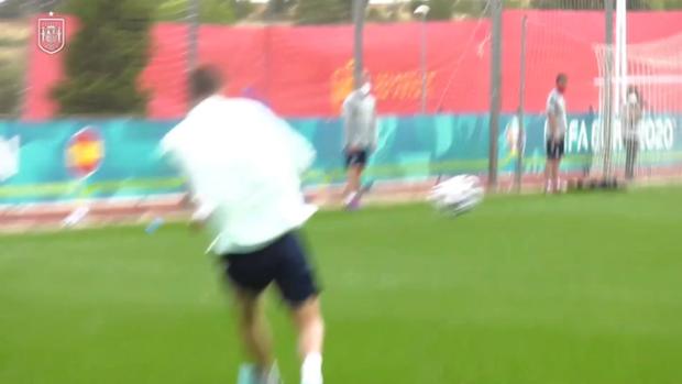 Spain's finishing practice ahead of decisive game vs Slovakia