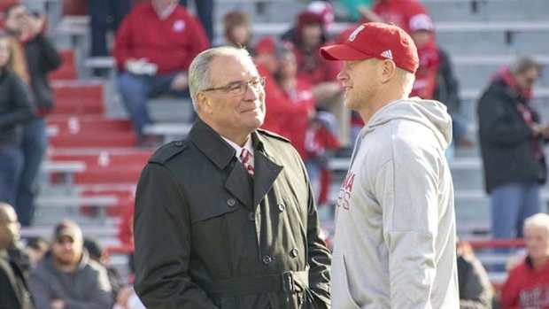 Bill Moos and Scott Frost